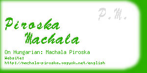 piroska machala business card